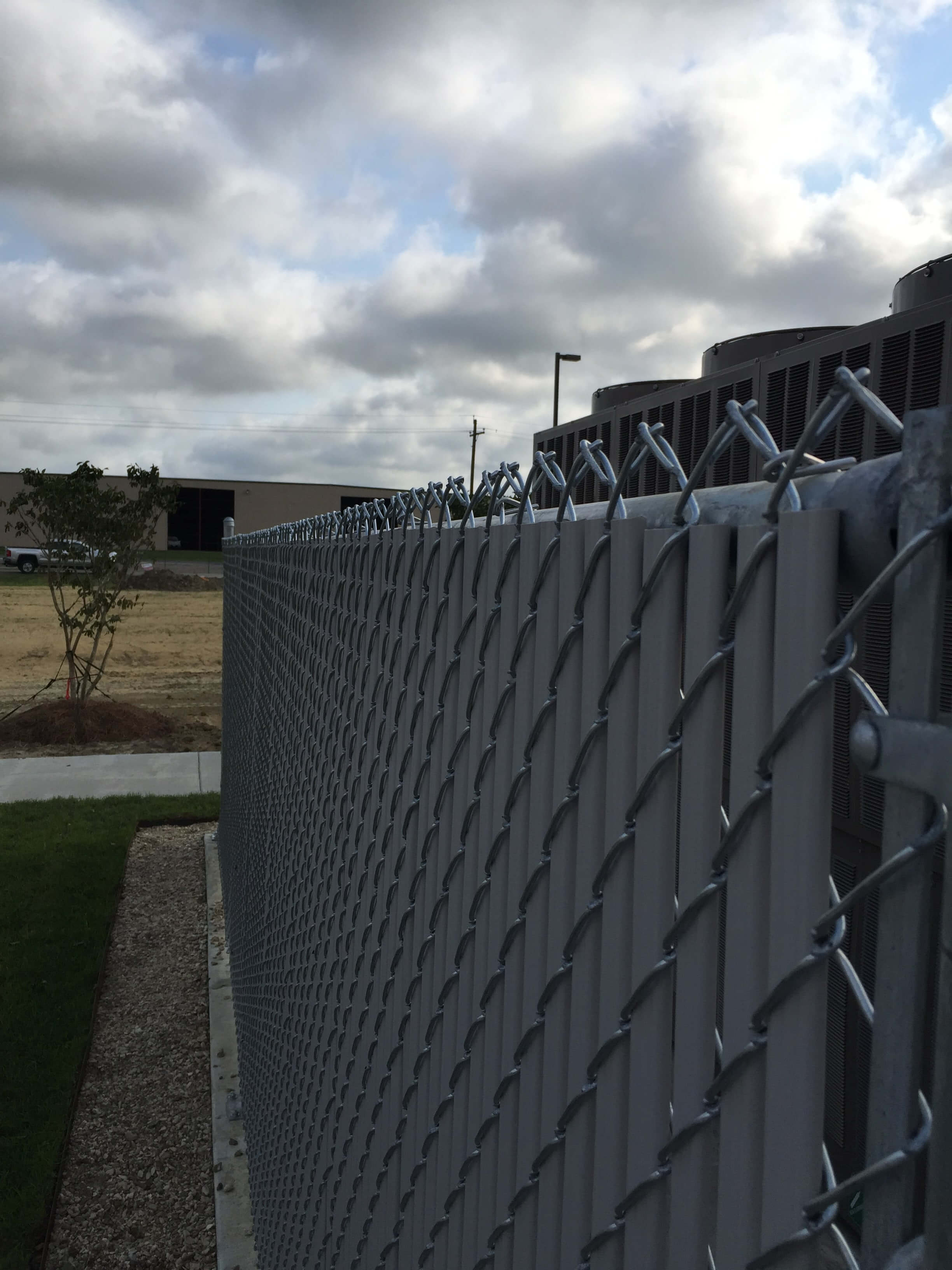 Chain Link with Privacy Slats